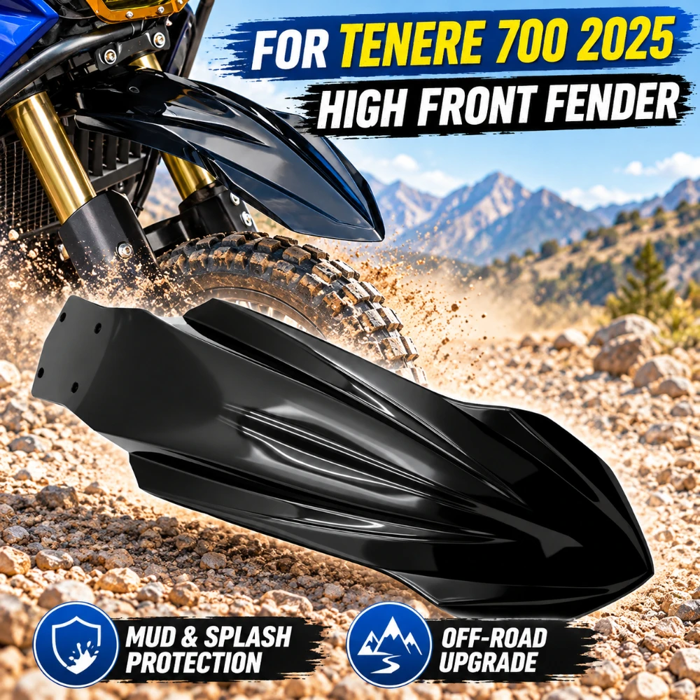 For TENERE 700 2025 Motorcycle High Front Fender Mudguard Front Wheel Splash Guard Off Road Protection Accessories