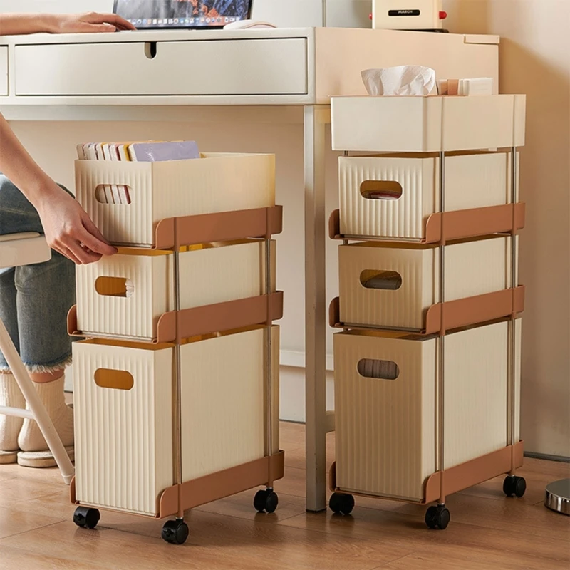 Metal Utility Cart Storage Trolley for Books Snacks Magazines Kitchen