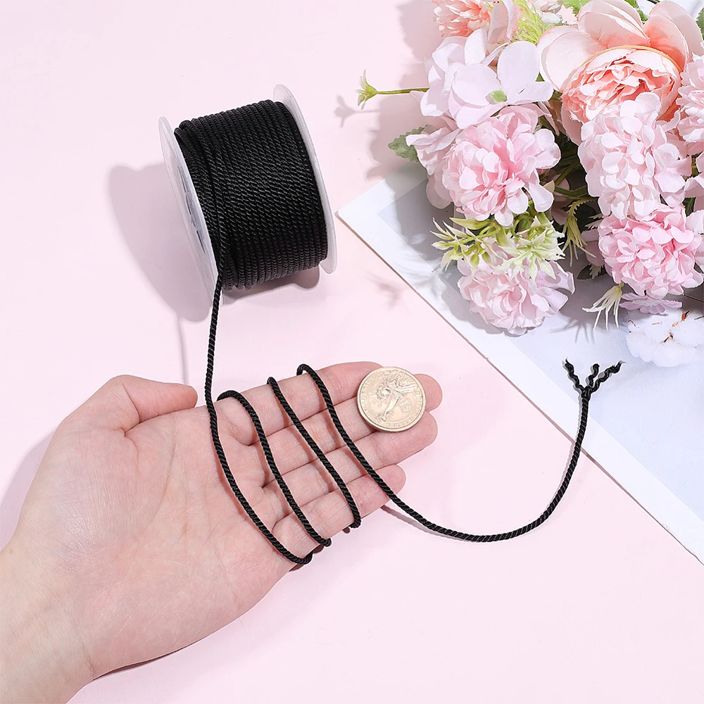 เชือกถักสีดำยาว 27.34 หลา ขนาด - Cord Trim Twisted บทวิจารณ์และราคา