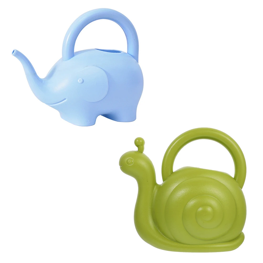 

2pcs Animal-Shaped Watering Pot Snail Durable Plastic Garden Kettle for Courtyard Balcony Plants