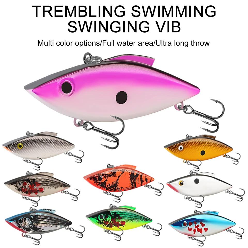 WALK FISH 11,4g Señuelo Vib realista pez con anzuelo reforzado