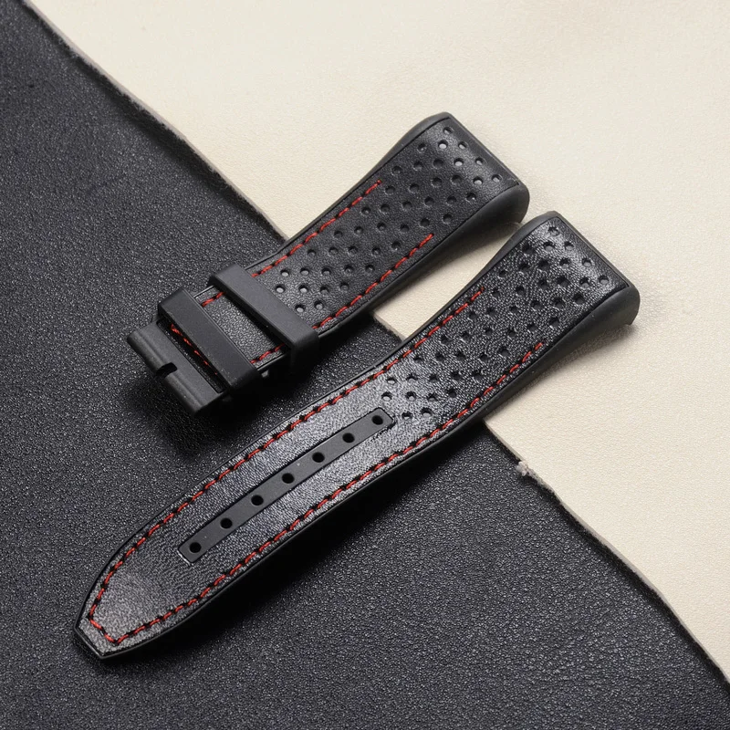 Glue Watch Strap for FM Franck Muller V45 Series Waterproof Sweat-Proof Watch Band Tape Accessories 28mm Men Wristband