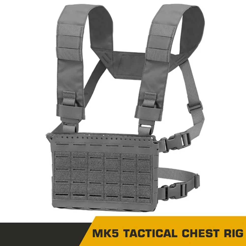 Tactical MK5 Chest Rig Laser Cutting Molle SS MKV Micro Fight Chassis Placard 5.56 Triple Magazine Pouch Vest Plate Carrier