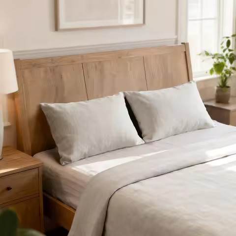 100% Linen Pillowcases, Natural Washed Flax Pillowcase for Bed, Soft Breathable Bedding Pillow product image