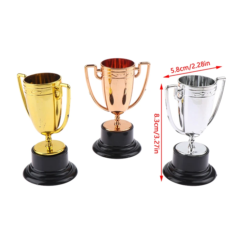 2Pcs Plastic Reward Trophies Children's Reward Plastic Trophy Plastic Kids Prize Cups Children School Rewarding Supplies