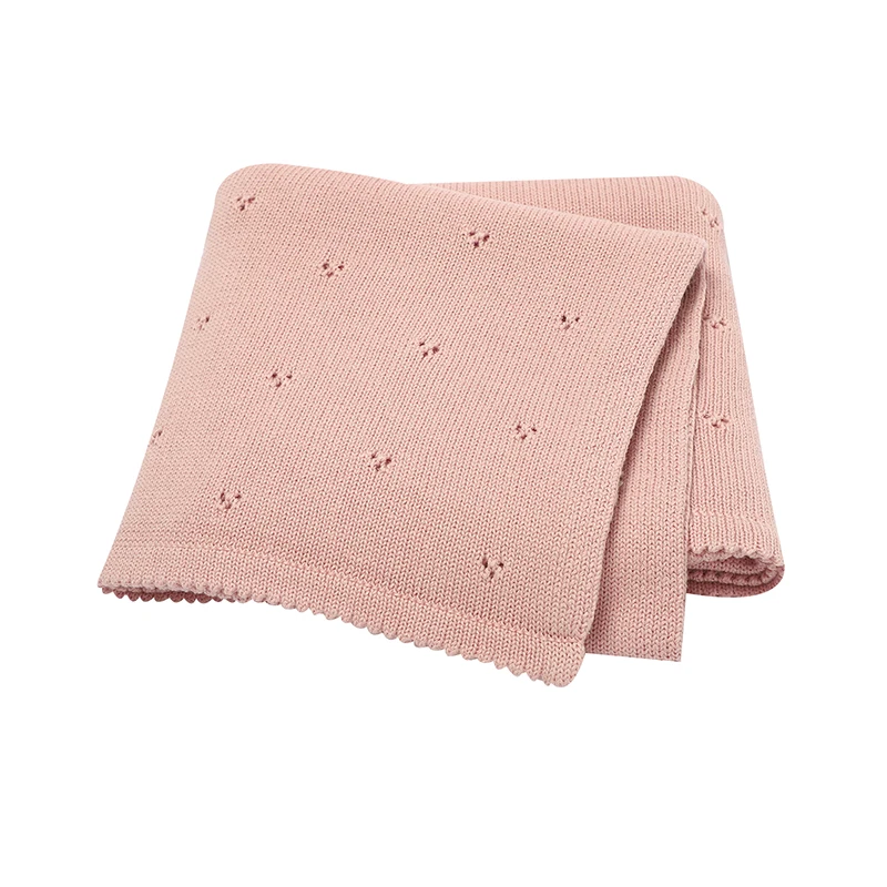 Baby Dekens Super Zachte Pasgeboren Baby Baby's Jongens Meisjes Katoen Gebreide Slaap Quilts Covers voor Kinderwagen 90*70 cm Kinderen Gooien Matten