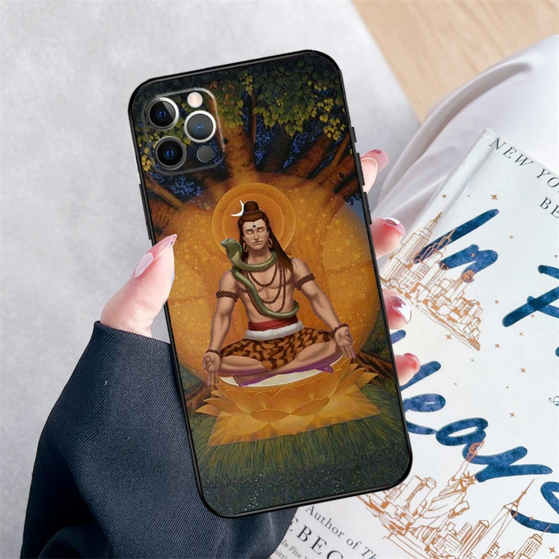 God Diety Hindu Ganesha Shiva Phone Case For iPhone 14 13 12 11 15 16 Pro Max Mini X XS Max XR 7 8 Plus Cover