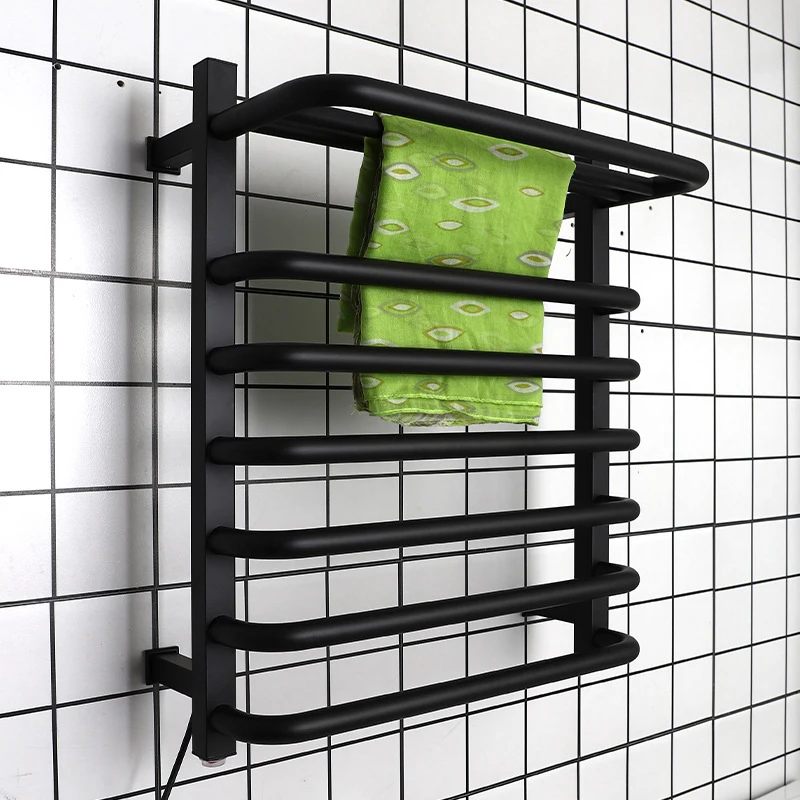 Electric Towel Rack 304 Stainless Steel 45°C Constant Temperature 5min Heated Towel Rail 530*635*260mm 110V/220V Towel Warmer