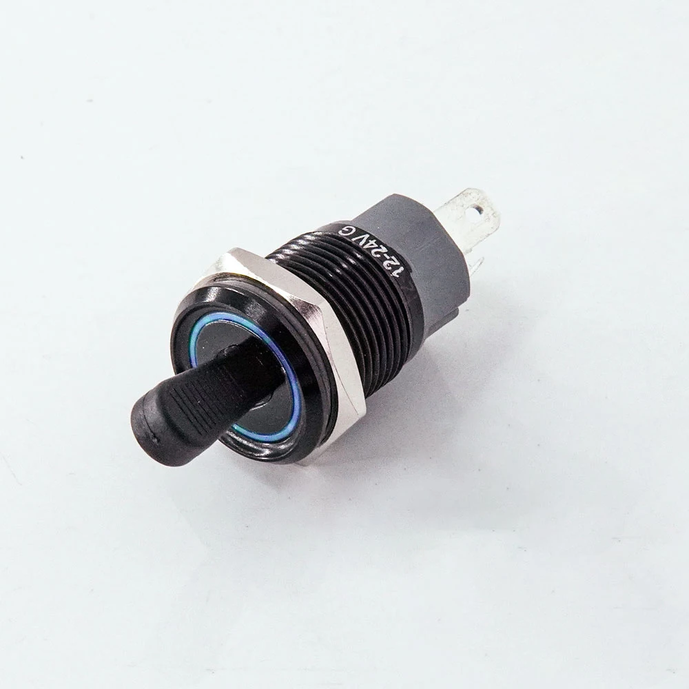 16mm metalowe przełącznik dwupozycyjny na wyłączenie 10A samozamykające zatrzask dioda LED dużej mocy lekki wodoodporny płaski okrągły 3v 6v 12v 24v 110v 220v ip65 — zdjęcie 5