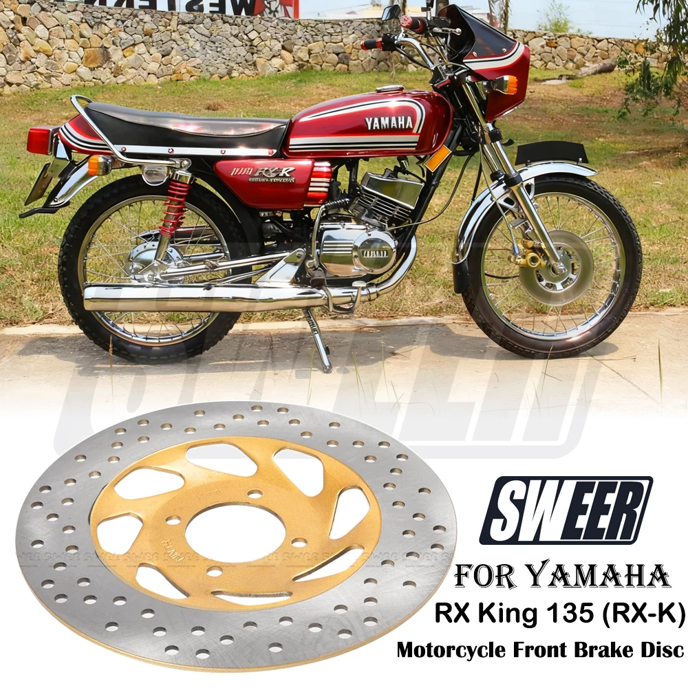 

Motorcycle Front Brake Float Disc Compatible with Yamaha RX King 135 (RX-K) Original Replace 244MM Disc Brake Pad Accessories