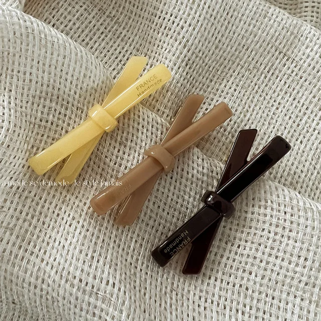 Mały świeży octan boczny spinka boczna do włosów design sense cross bow klips fryzjerski grzywka klip koreańskiej wersji