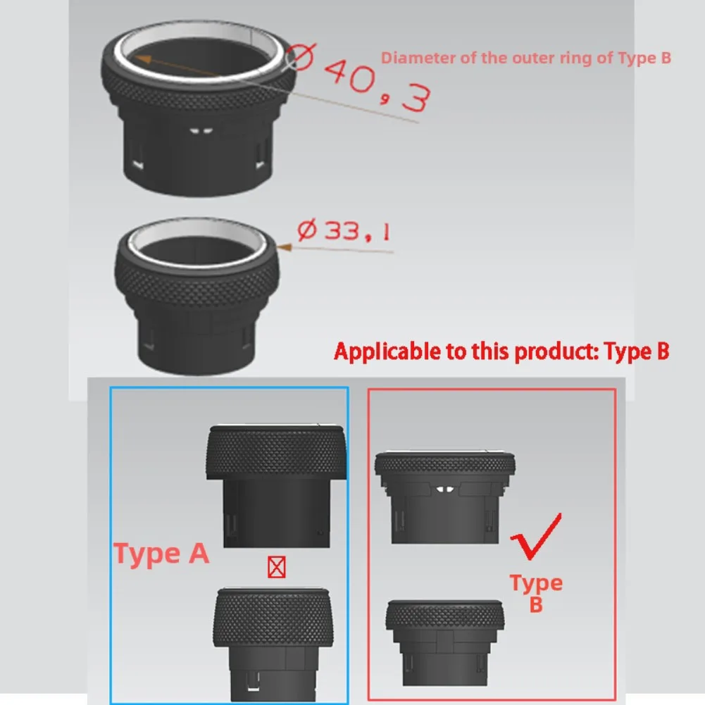 

B Replacement AC Control Knob Radio Button For Grand For Cherokee WK2 2014-2021 Black ABS Car Accessories