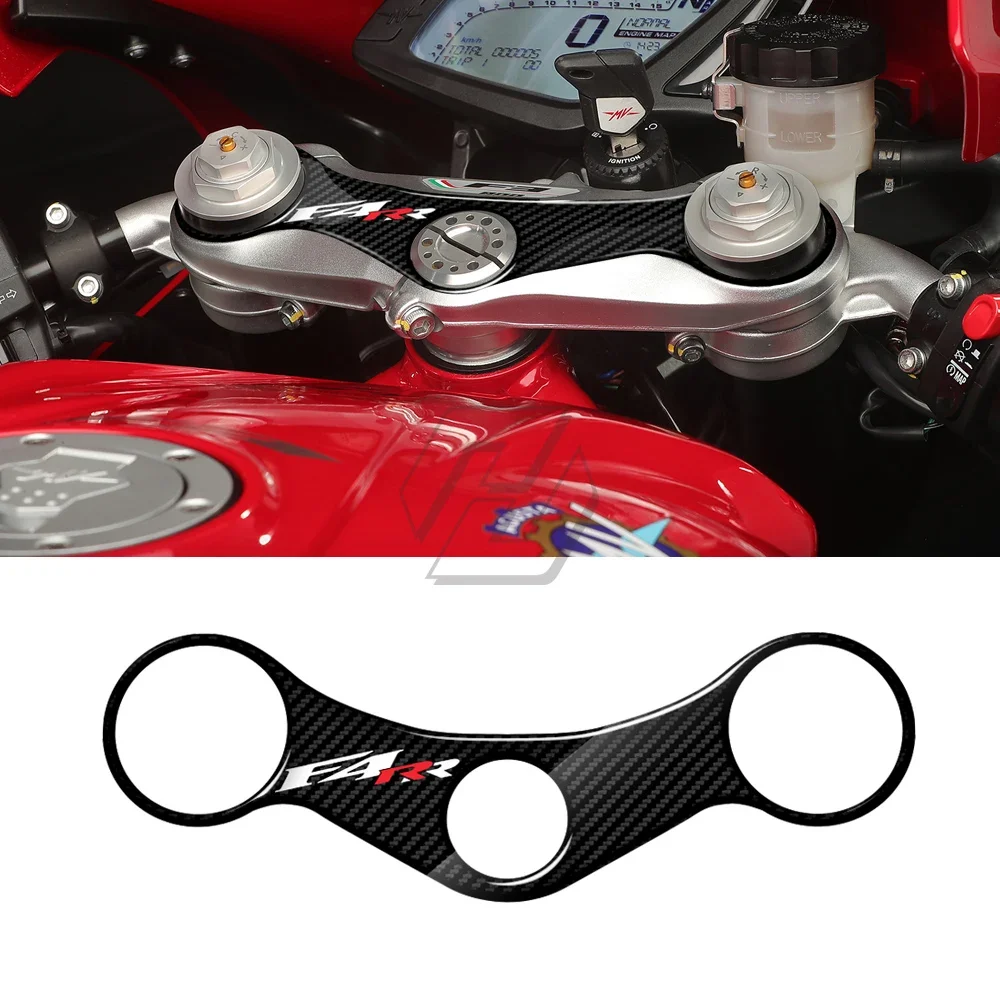 For MV Agusta F4 Models 2010-2017 3D Carbon-look Upper Triple Yoke Defender