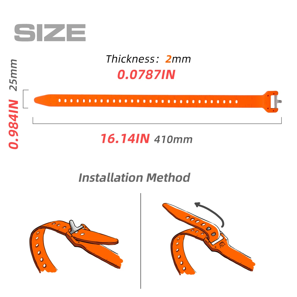 Rhinowalk TPU Plastic Strap Super Elastic Riding Accessories For Securing Bike & Motorcycle Cycling Equipment