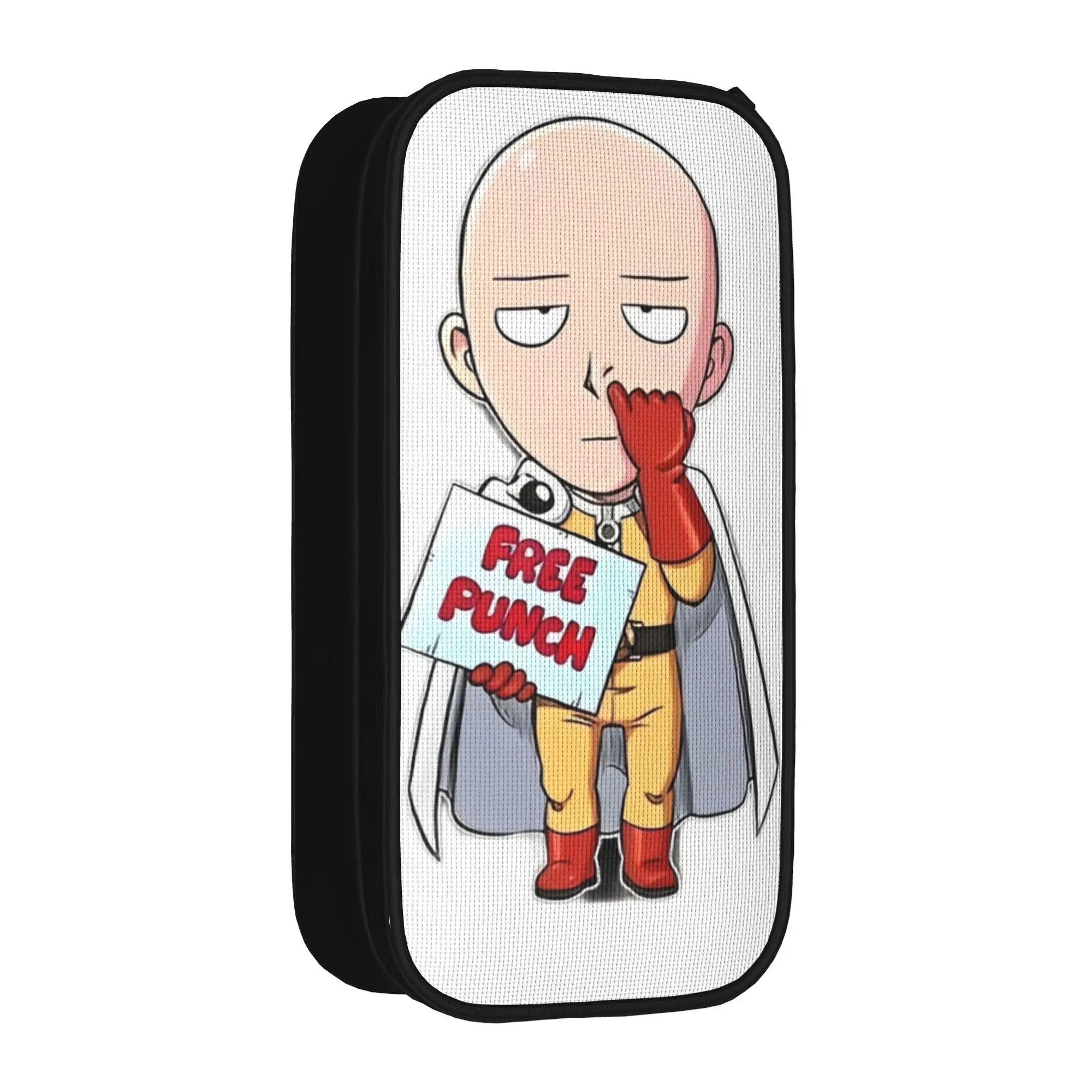 Fashion One-Punchs-Man Pencil Case Free Punch  Pencilcases for Girls Boys Large Storage Bag School Supplies Zipper Accessories