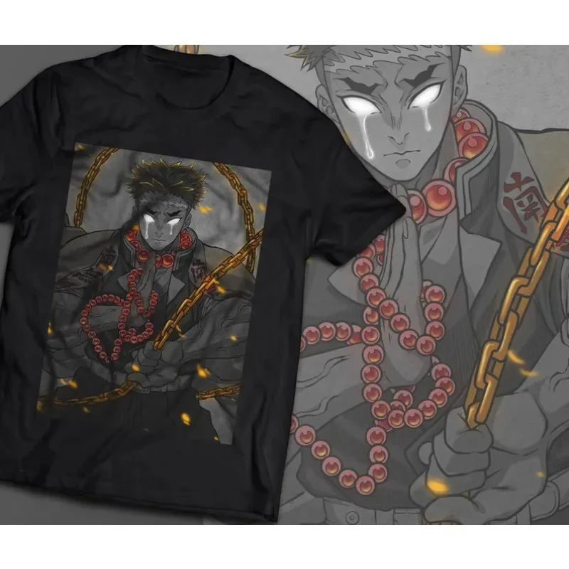 

Gyomei Himejima футболка Demon Slayer аниме мужская летняя хлопковая женская уличная одежда повседневная классическая одежда большого размера футболка для пар