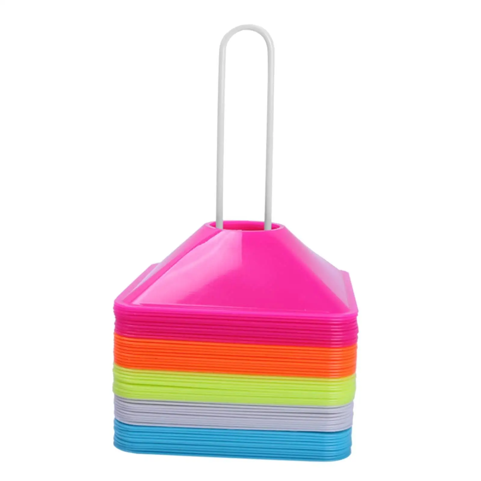 

Durable Training Disc Cones Set for Soccer Basketball Rugby Agility Markers Multicolor Field Equipment
