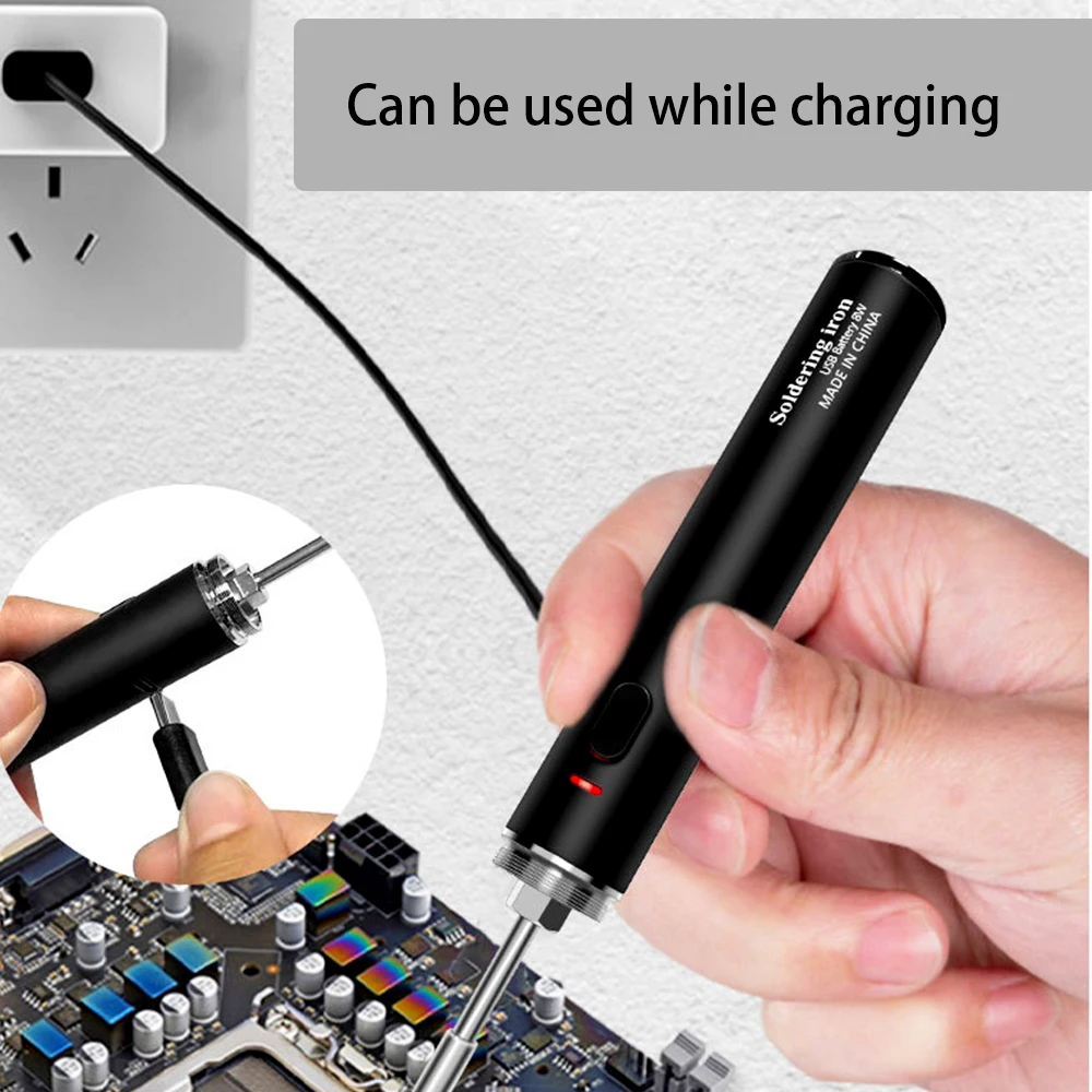 USB Wireless Charging Electric Soldering Iron Tin Portable Solder Iron USB Fast Charging Microelectronic Repair Welding Tool Kit