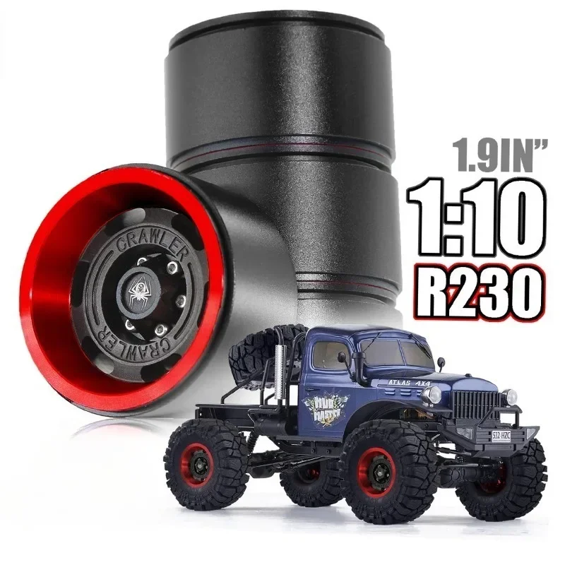 

4PCSBeadlock Wheel Rims Aluminum Alloy for 1:10 RC Crawler SCX10 90046 SCX10 III AXI03007 CC01 D90 D110 1.9 Crawler Tires