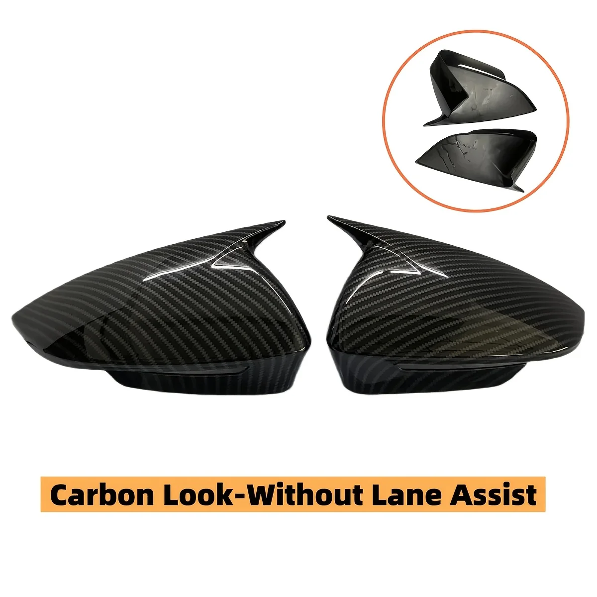 Auto-Spiegelabdeckung für VW Tiguan MK3 2025+ ID.4 ID.5 Nur für LHD Glänzend Schwarz/Carbon-Look Zierleiste Aufkleber Zubehör – Detail 6