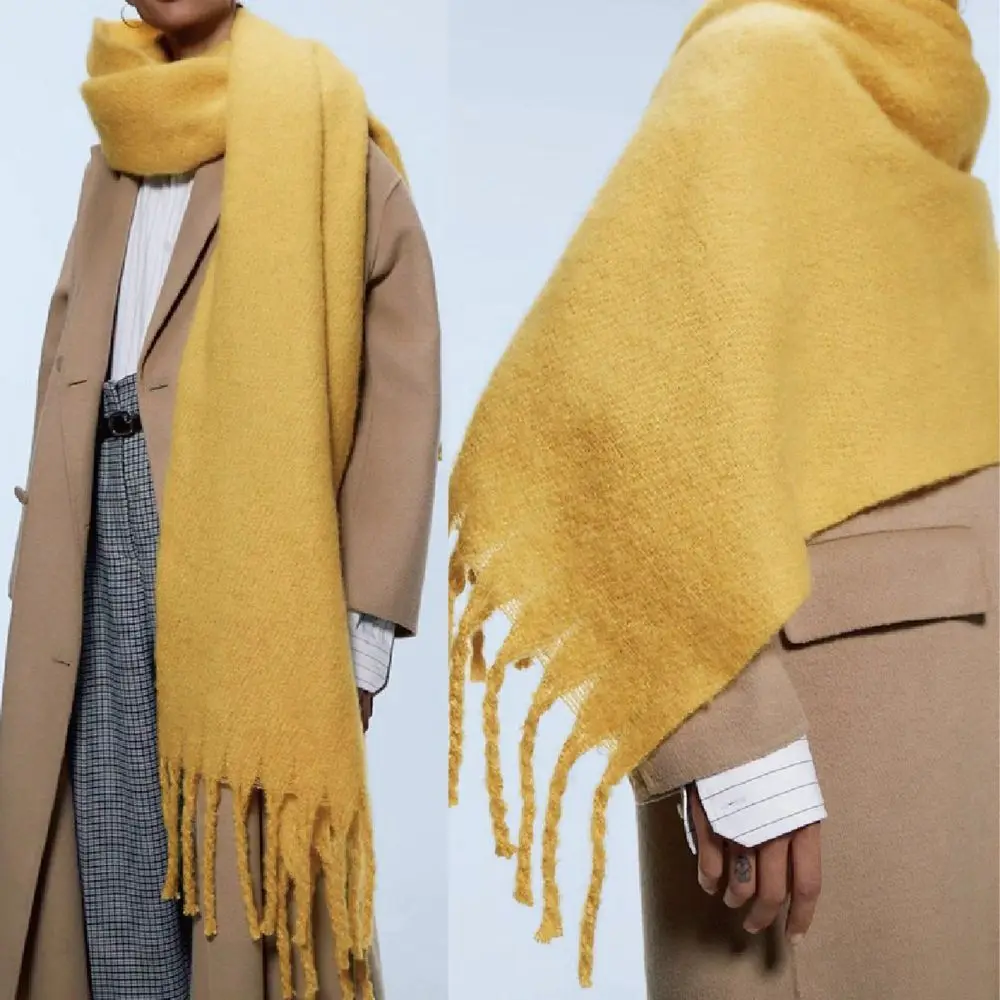 

Winter Scarf Accessories Korean Style Scarves Wool Scarves Solid Scarf Female Cashmere Shawl Cashmere Scarves Pashmina Wraps
