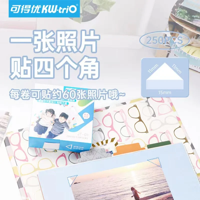 250pcs Transparent Self Adhesive Corner Scrapbook Handmade DIY Scrapbooking Photo Albums Corner Sticker Direct Pumping Frame Dec