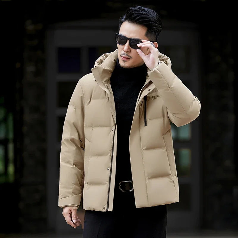 YEAE Milk Silk Short Down Jacket Duck Down Padding Designer Clothes Men Lightweight Padded Jackets Male Coat Casual Man Sack