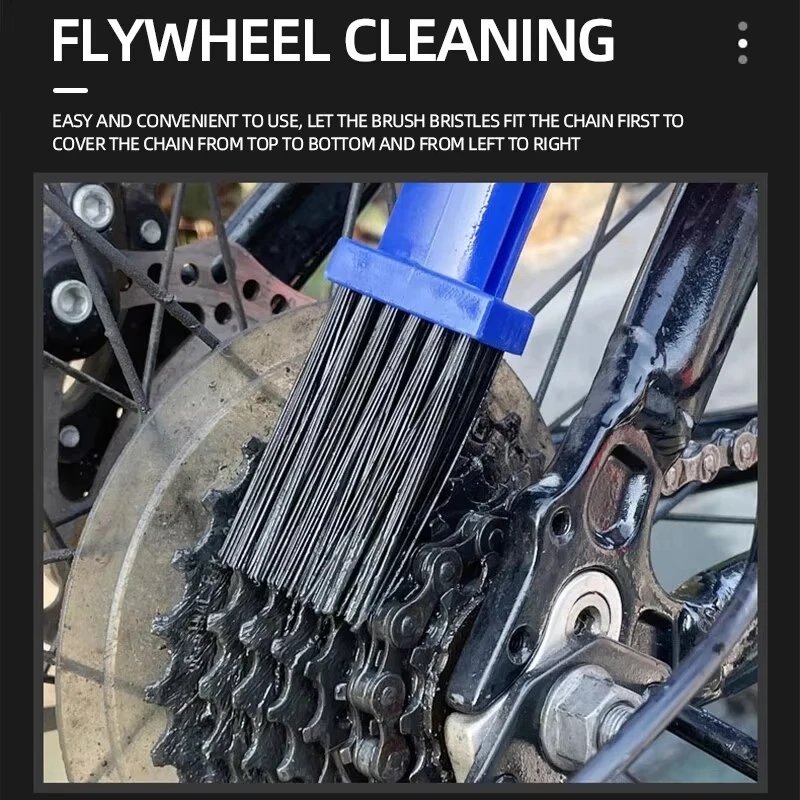 Portable Plastic Chain Cleaner Brush For Motorcycle Road Bike Cycling Flywheel Cleaning Maintenance Accessory view 5
