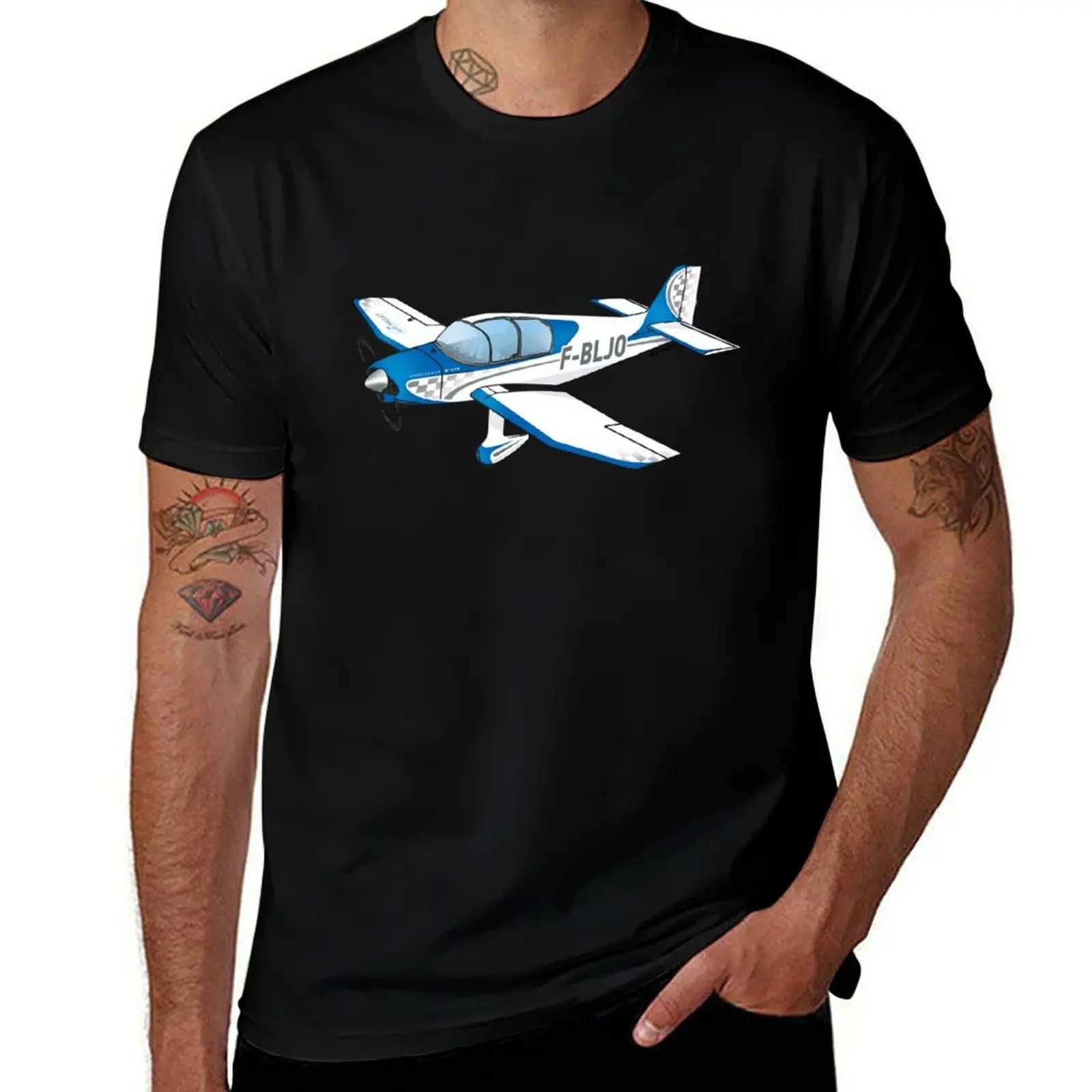 

Sticker Jodel DR 1050 F-BLJO - plane in flight T-Shirt Active Sports Short Sleeve Cotton Shirt