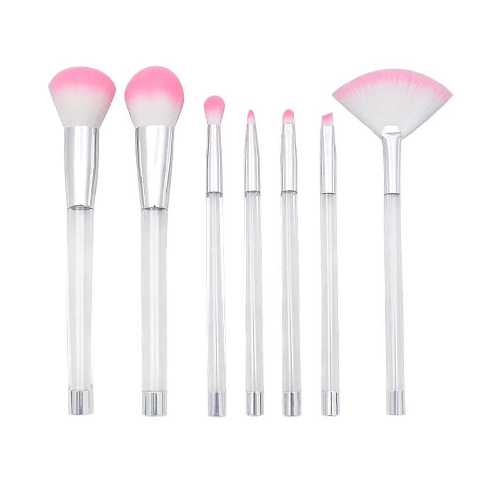 

7pcs Makeup Brushes Set Premium Brush for Women Crystal Handle Powder Brush Professional Daily Use Soft Bristles Sturdy