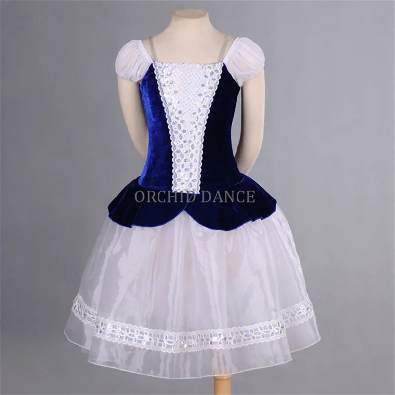 

New Coming Professional High Quality Custom Size Kids Girls Adult Woman Performance Wear Dark Blue Ballet Romantic Tutu