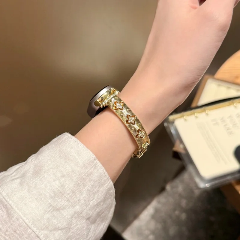 Diamond studded metal bracelet suitable for watch straps Xiaomi Band 8Pro/9Pro，For Mi band 3/4/5/6/7，8/8NFC/9/9NFC/10/10NFC，For - view 4
