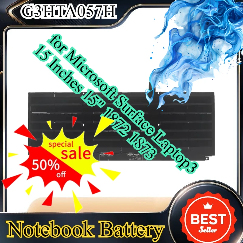 G3HTA057H 6041mAh Laptop Battery for Microsoft Surface Laptop3 15 Inches 15 1872 1873 Replacement Battery Bateria 7.58V