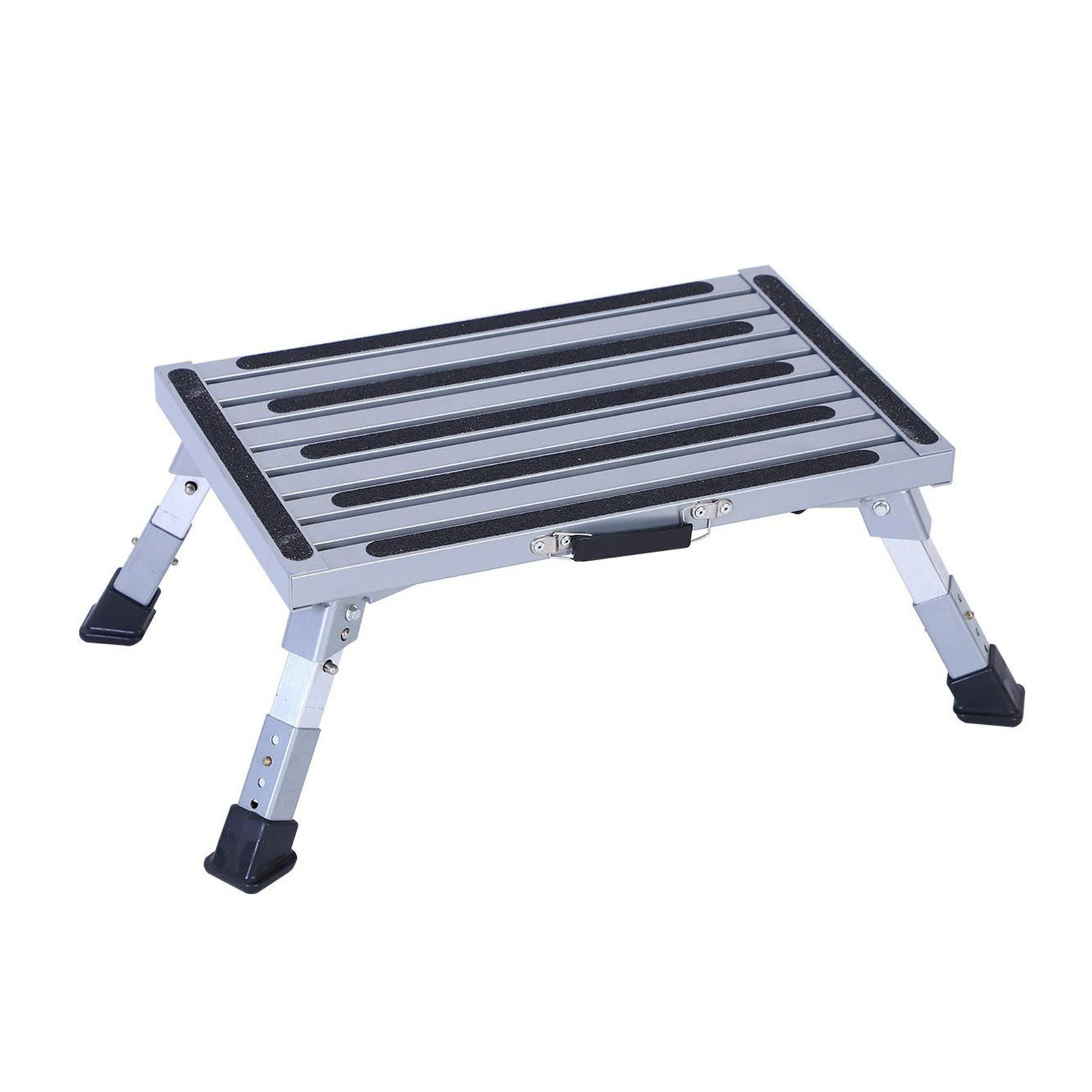 

Ступенька для автофургона в стиле A — 4-уровневая регулируемая складная ступенька с ручкой, портативная противоскользящая платформа из алюминиевого сплава