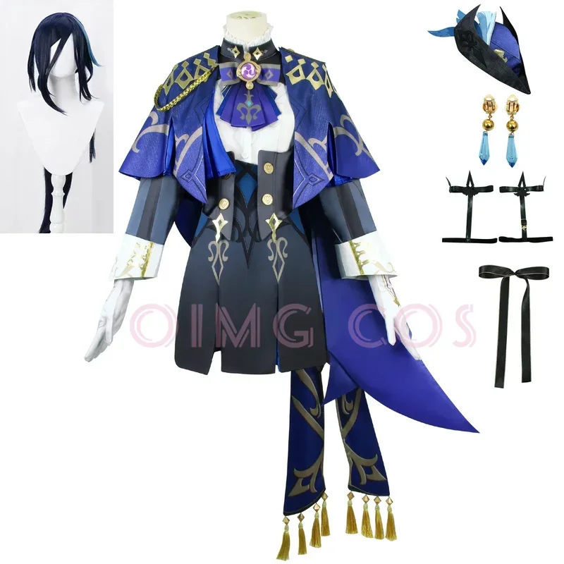 Genshin Impact Clorinde Cosplay Costume Uniform Anime Chinese Style Halloween Costumes For Women Game