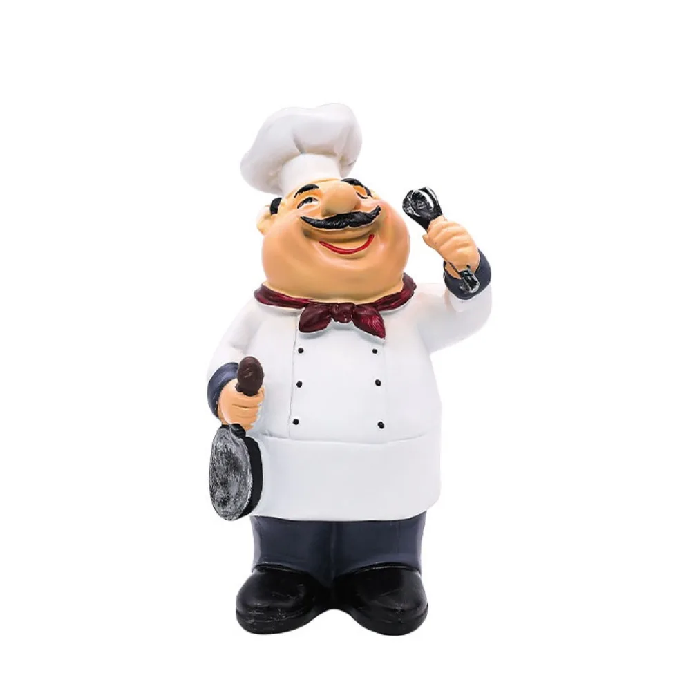 

Handicraft Rustic Bakery Chef Resin Statue Model Simulated Farmhouse Cake Shop Decor Display Crafts Chef Resin Figurines