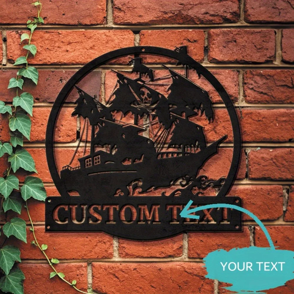 Daring Custom Pirate Ship Wall Sculptures Customize with Nautical Moniker Stylish Sturdy Hassle Free Home Decoration