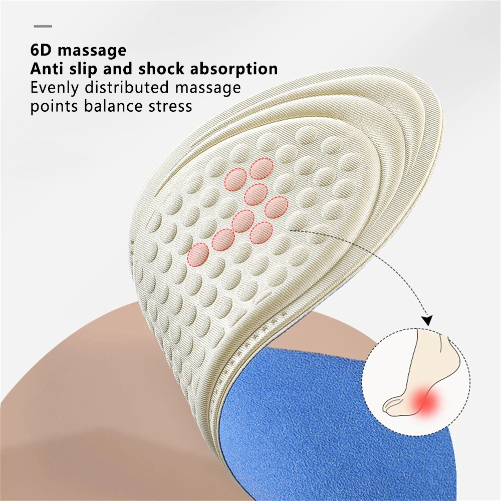 Arch Support Running Cushion Elastic Insole Deodorization For Shoes Men Women 1pair Cutable Sweat Absorption Orthopedic Insoles