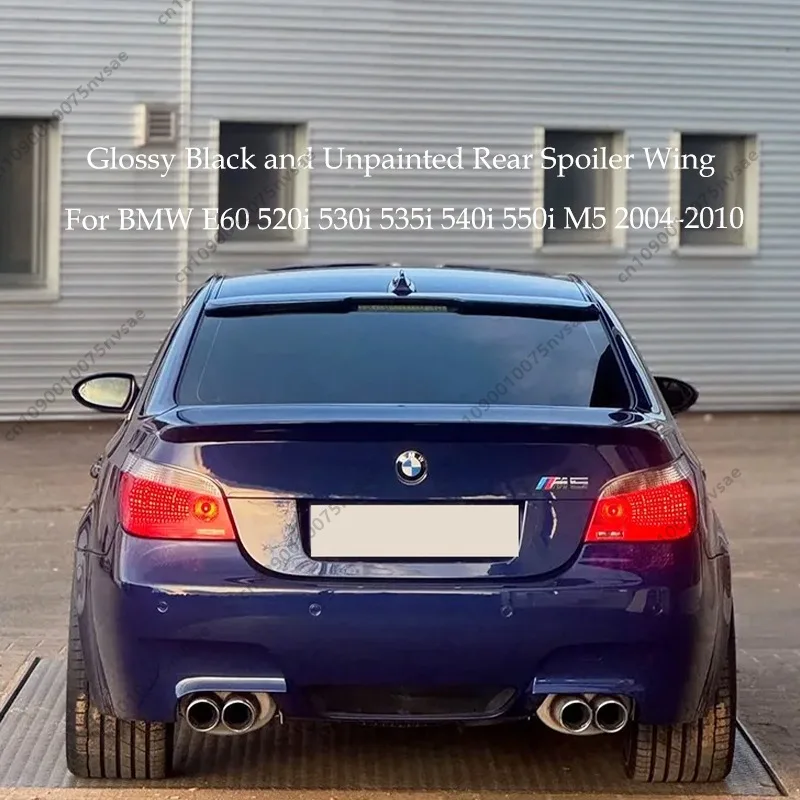 

Gloss Black and Unpainted Car Rear Spoiler Wing for BMW E60 520i 530i 535i 540i 550i M5 2004-2010 Rear Roof Spoiler Wing Tuning