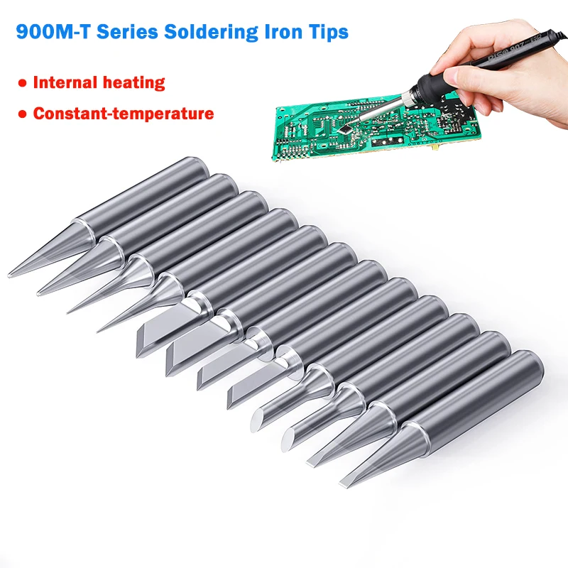 2/5/10PC 900M-T Series Soldering Iron Tips DIY Electric Soldering Iron Replacement Tip Repair Welding Tools Constant Temperature