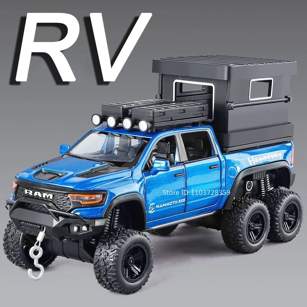 Modèle de véhicule tout-terrain tyrannosaure Rex Tacoma 1:32, jouets en alliage moulé sous pression, portes ouvertes, son lumineux, cadeaux d'anniversaire pour enfants