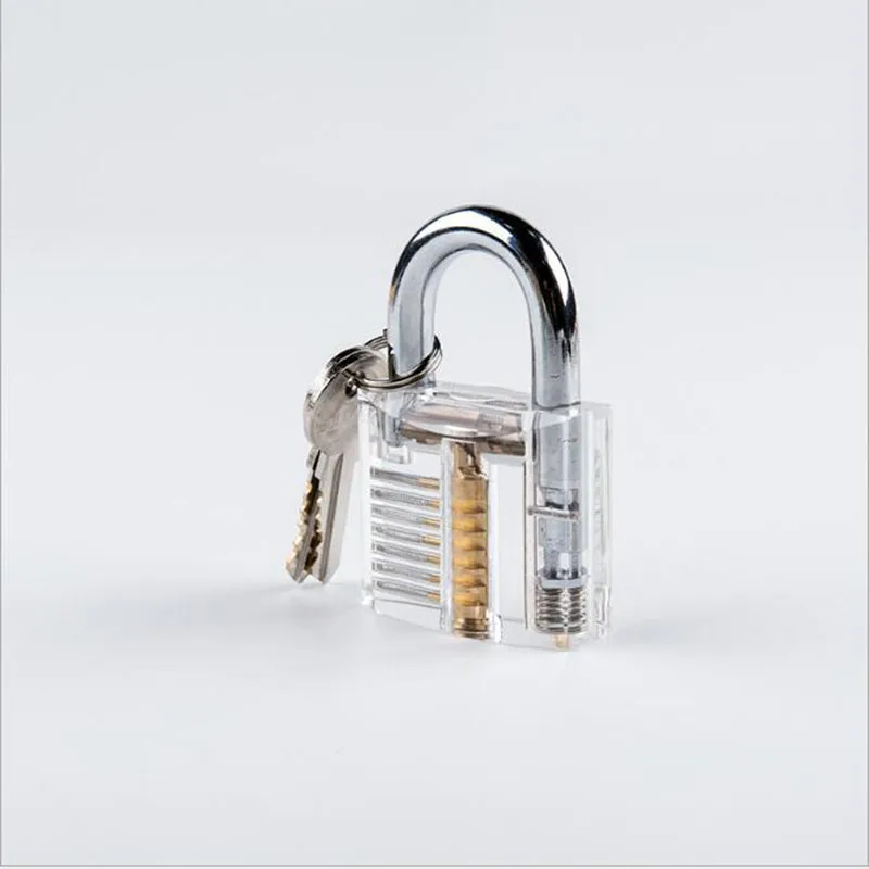 

Transparent Visible Pick Cutaway Practice Padlock Lock With Broken Key Removing Hooks Lock Kit Extractor Set Locksmith Tool
