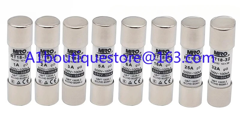 RT18-32 R015 10 * 38 fuse core 32A25A20A16A15A112A10A865A    (40PCS)