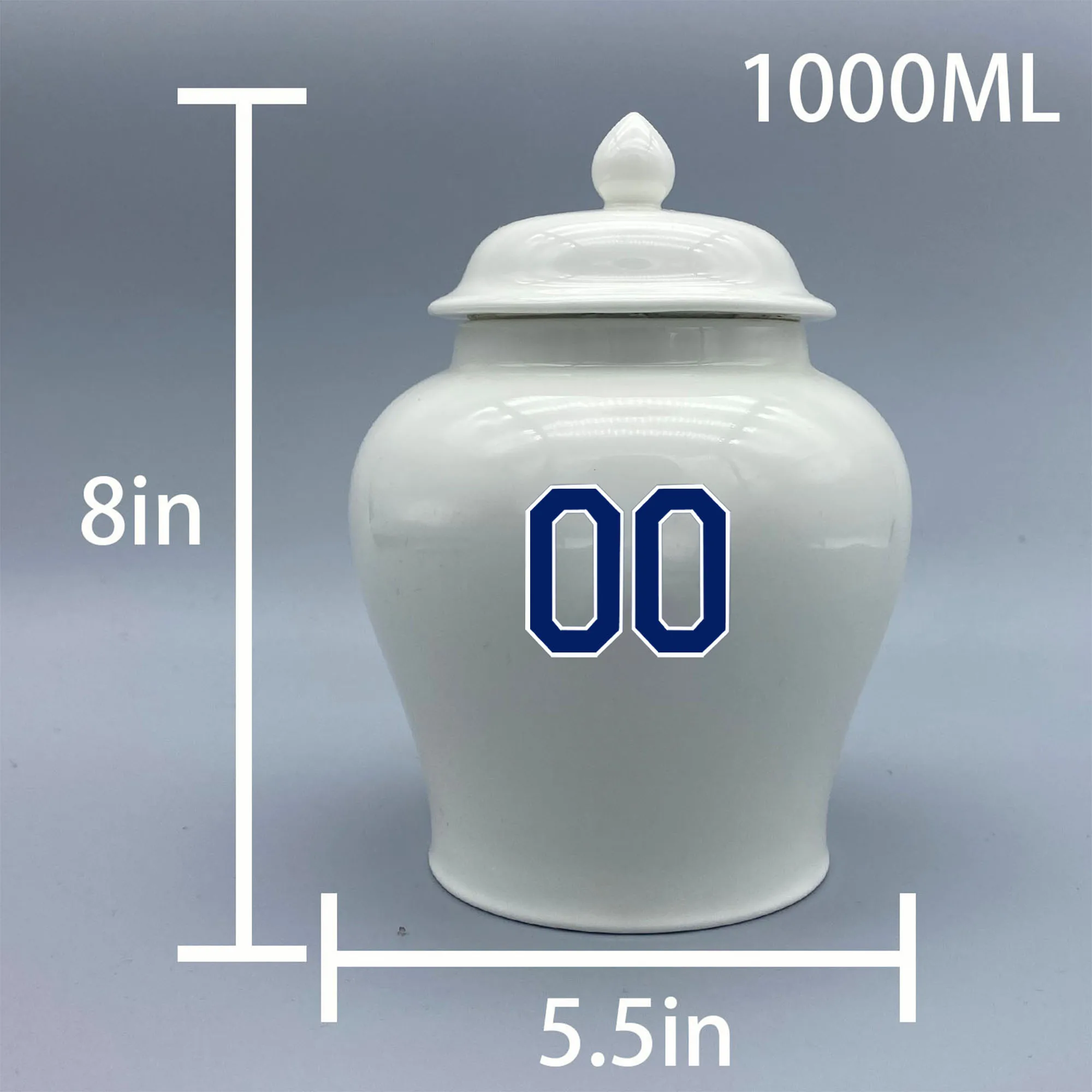 Medium Urn for Los Angeles Dodgers-themed Logo Urn.Please send me the customize information-name/date and number on the urn