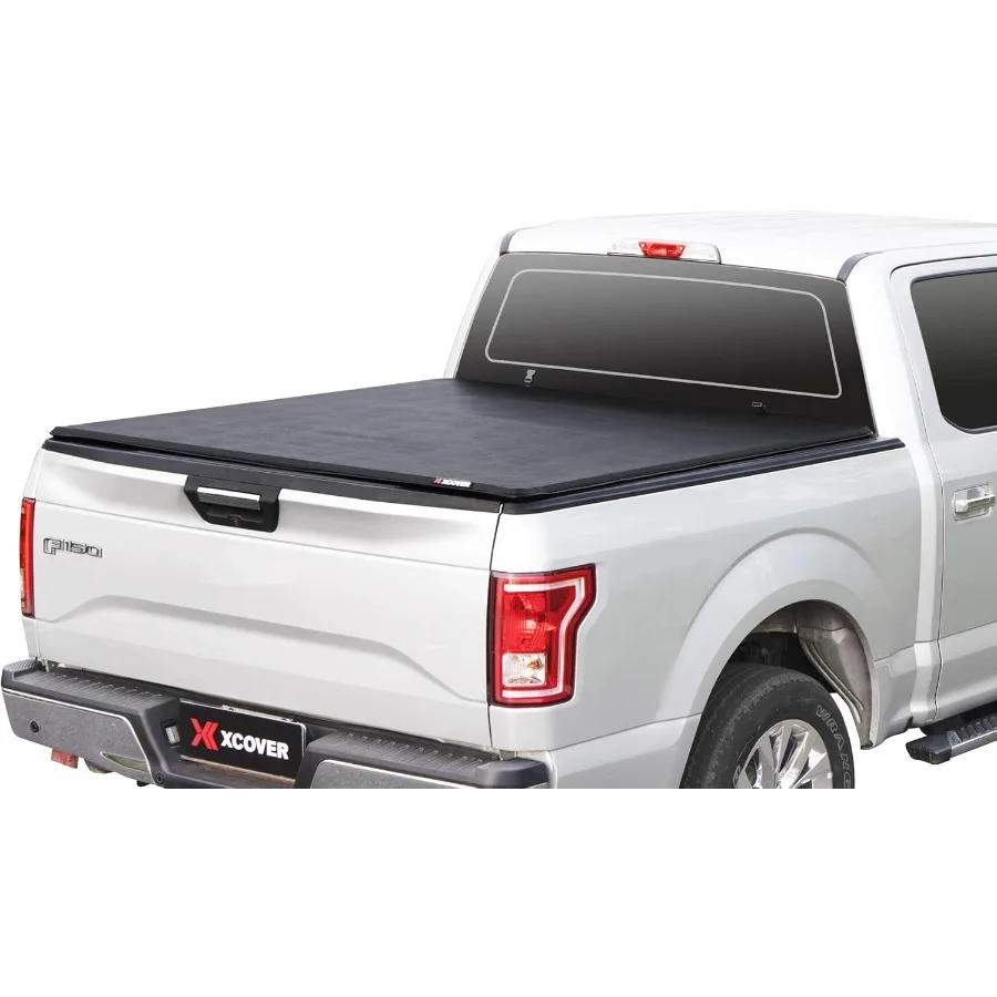 Soft Locking Roll Up Truck Bed Tonneau Cover Compatible with 20152025 F150 20222025 F150 Lightning Pickup 5.6 Ft Bed