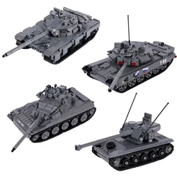 World War II MOC building block T90 heavy tank France AMX-30 Main battle tank model Children's assembled toy birthday gift