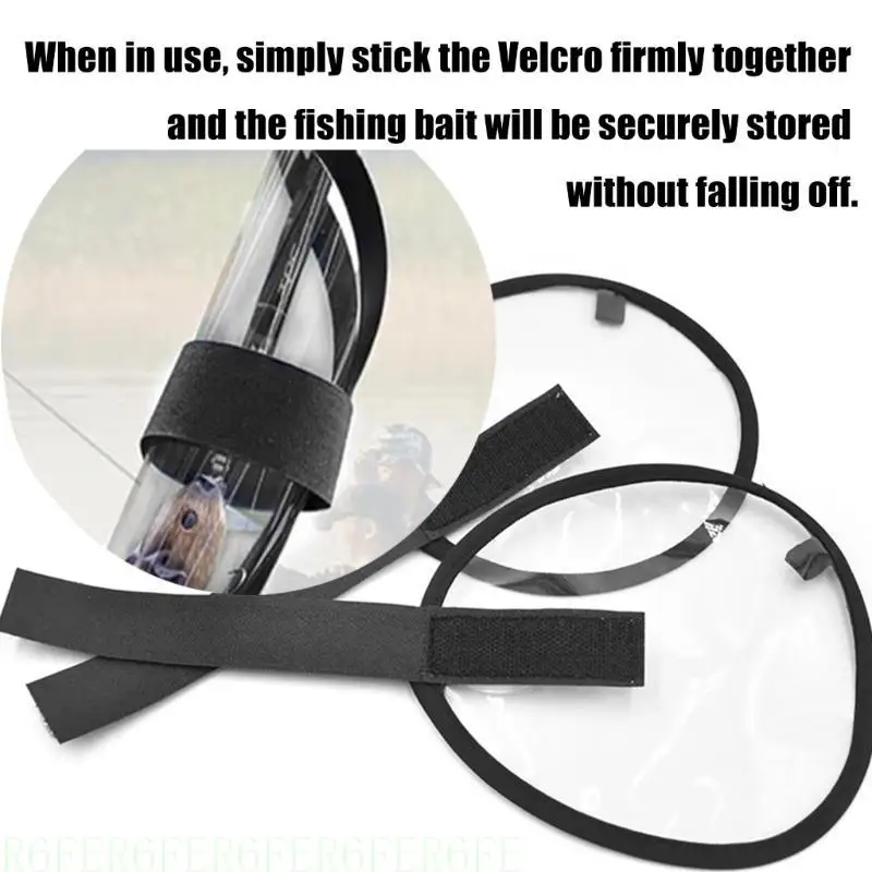 

652F Fishing Baits Wrap Fishing Hook Cover Guard Portable Clear Lure Wrap Baits Storage Protector Lures Shield Baits Glove