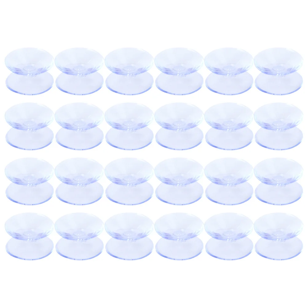 24pcs Anti-Slip Spacer For Glass Table Silicone Suckers Without Hooks Clear Table Bumper Pads Double-Sided Suction Cup For