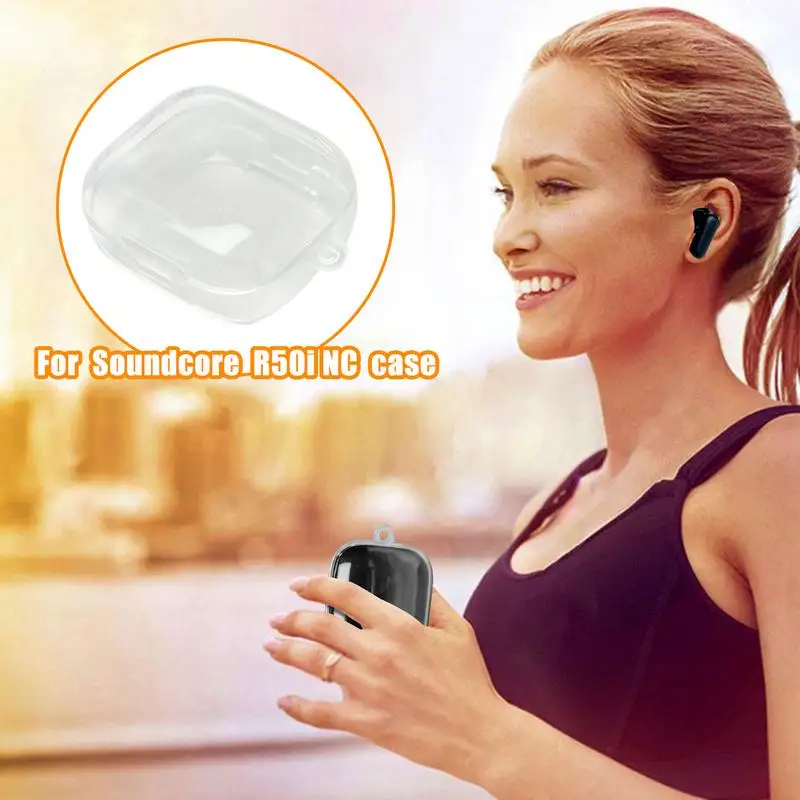 Für anker soundcore r50i nc, tpu fall transparente ohrhörer schützende klare kopfhörer soft shell