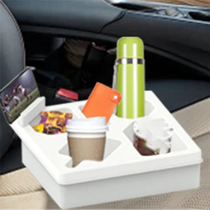 

AD-Sofa Cup Holder Tray Car Back Seat Cup Holder Portable Beach Camping Snack Storage Box